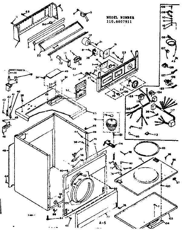 Kenmore 1106607911 machine sub-assembly diagram