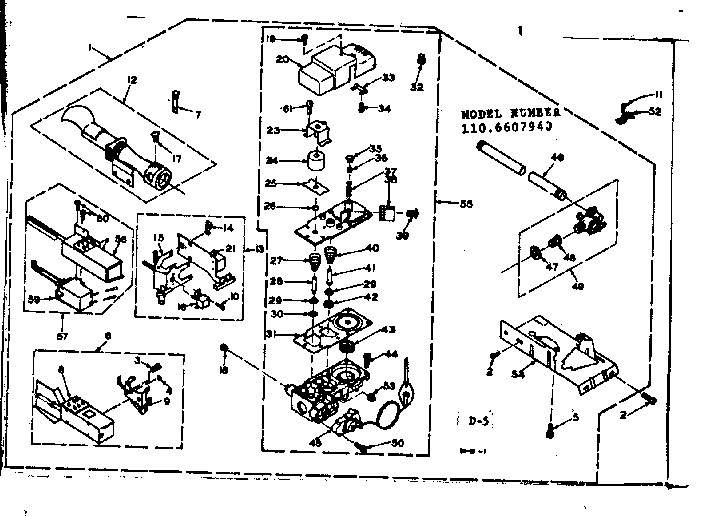 Kenmore 1106607940 burner assembly diagram