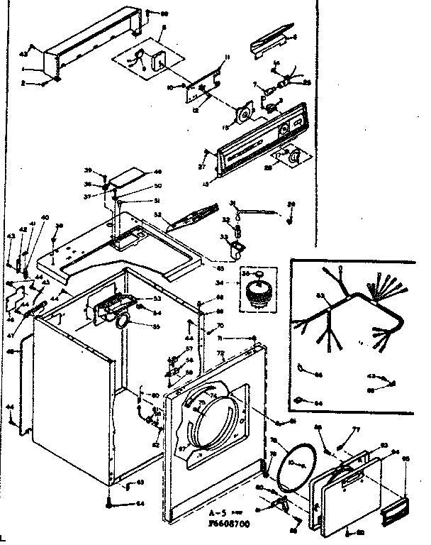 Kenmore 1106608700 machine sub-assembly diagram