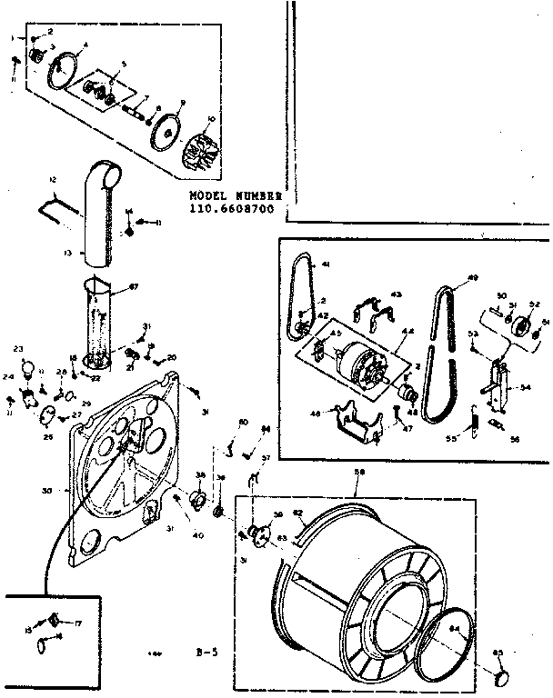 Kenmore 1106608700 bulkhead assembly diagram