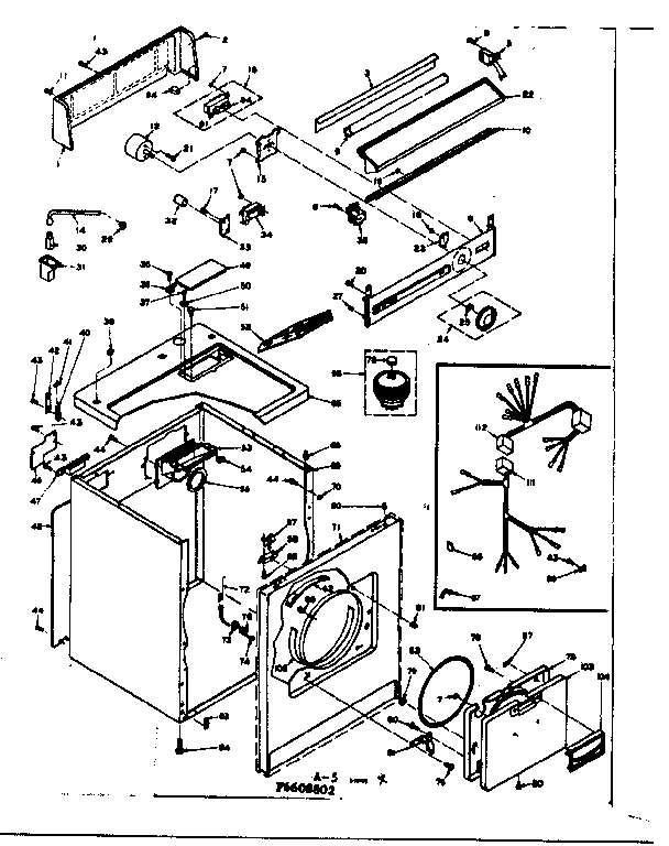 Kenmore 1106608802 machine sub-assembly diagram