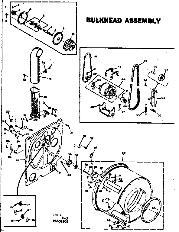 Kenmore 1106608802 bulkhead assembly diagram