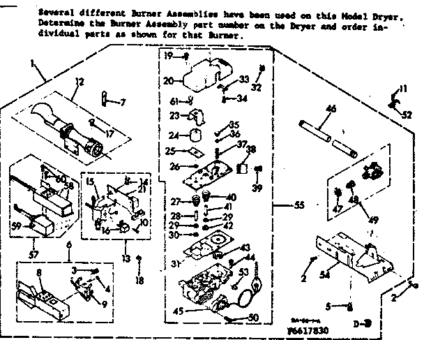 Kenmore 1106617830 burner assembly diagram