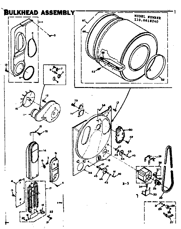 Kenmore 1106618240 bulkhead assembly diagram