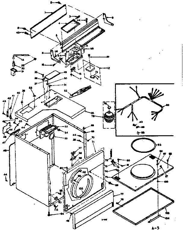 Kenmore 1106618700 machine sub-assembly diagram