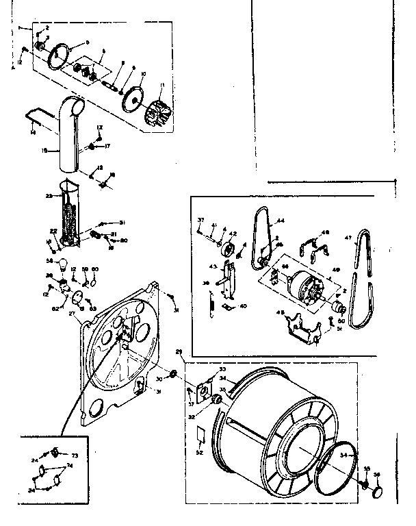 Kenmore 1106618700 bulkhead assembly diagram