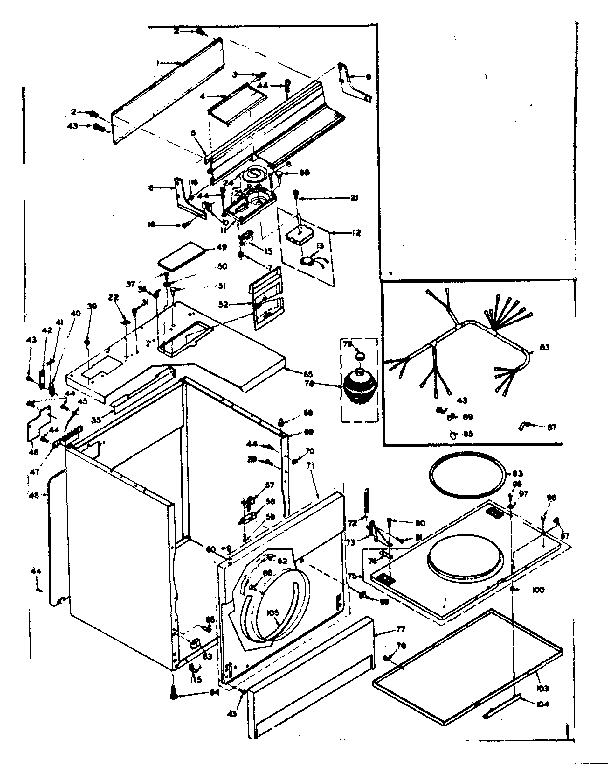 Kenmore 1106618710 machine sub-assembly diagram