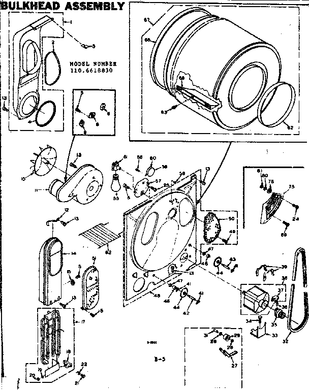 Kenmore 1106618830 bulkhead assembly diagram