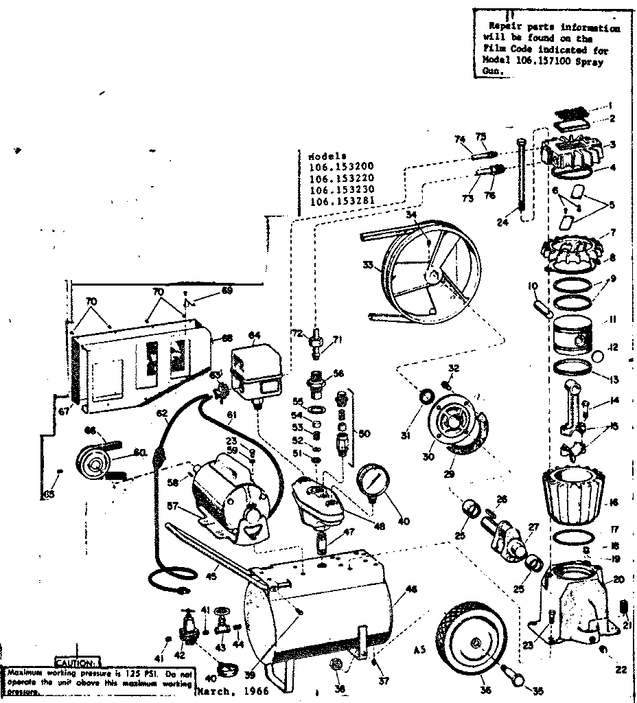 Craftsman 106153281 replacement parts diagram