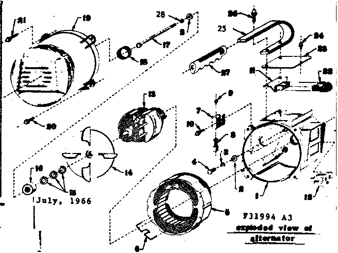 Craftsman 58031994 rotor and stator assembly diagram