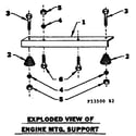 Craftsman 58053500 engine mounting support diagram