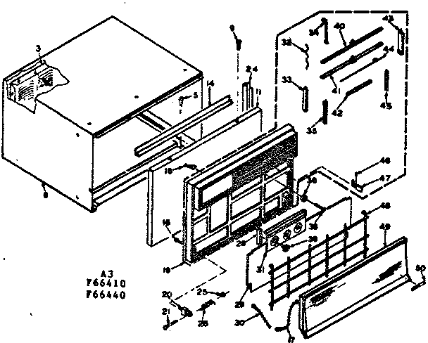 Kenmore 10666440 cabinet parts diagram