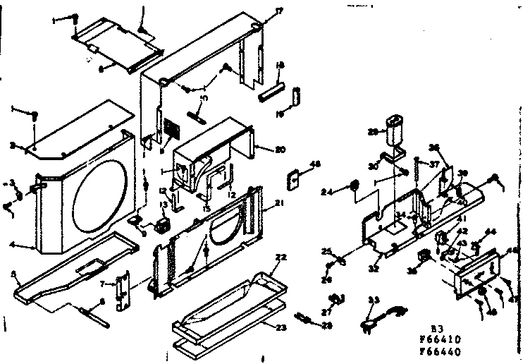 Kenmore 10666440 air flow parts diagram