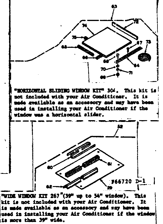 Kenmore 10666720 accessory kit parts diagram