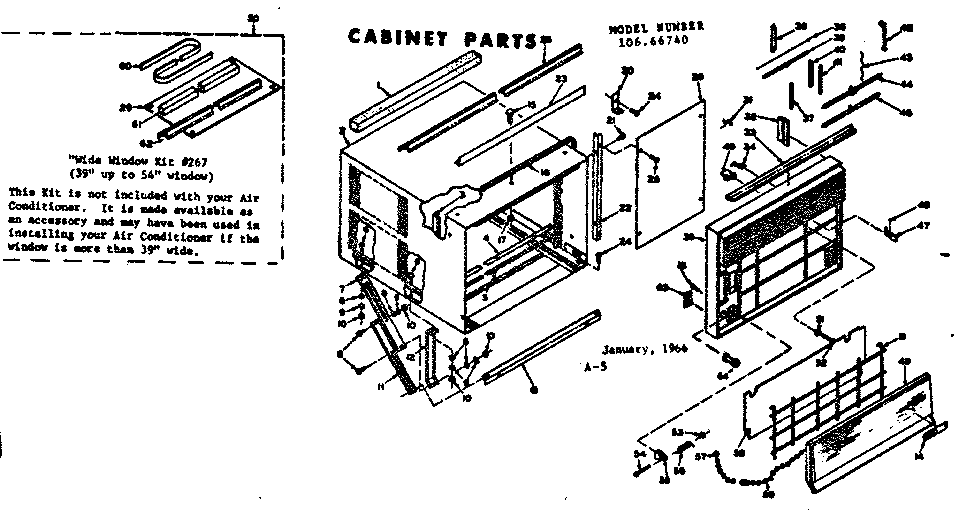 Kenmore 10666740 cabinet parts diagram