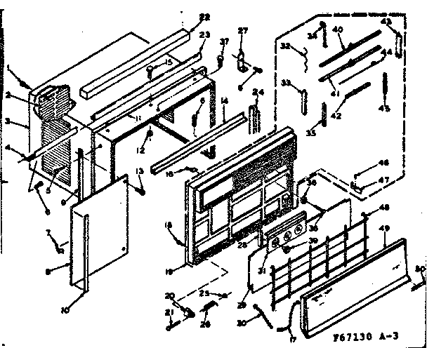 Kenmore 10667130 cabinet parts diagram