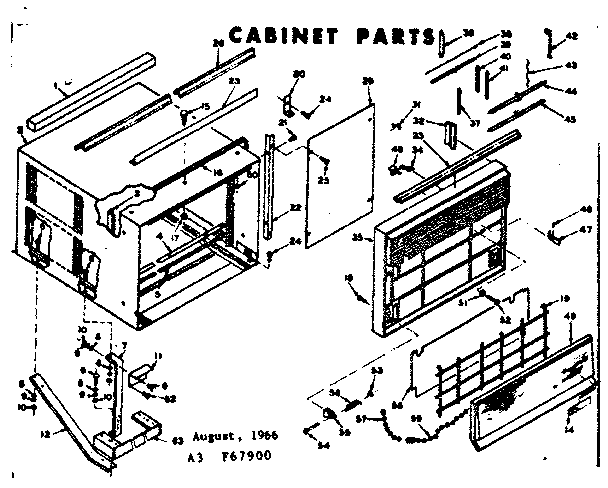 Kenmore 10667800 cabinet parts diagram