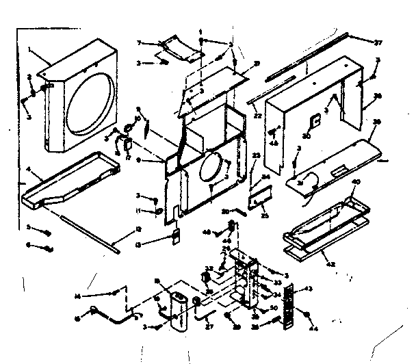 Kenmore 10667800 air flow parts diagram