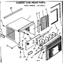 Kenmore 25366091 cabinet & front parts diagram