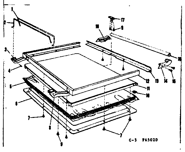 Kenmore 58765020 lid details diagram