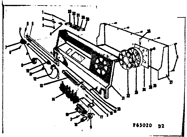 Kenmore 58765020 console details diagram