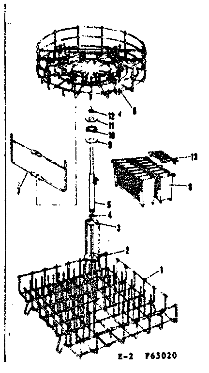 Kenmore 58765020 rack assemblies diagram