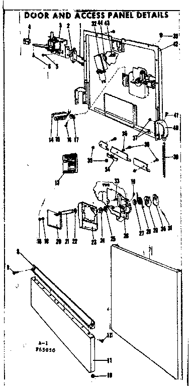 Kenmore 58765050 door & access panel details diagram