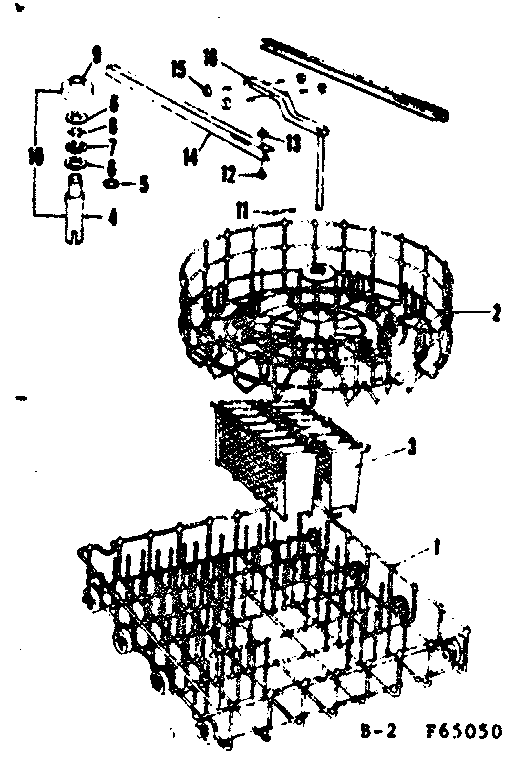 Kenmore 58765050 rack assemblies diagram