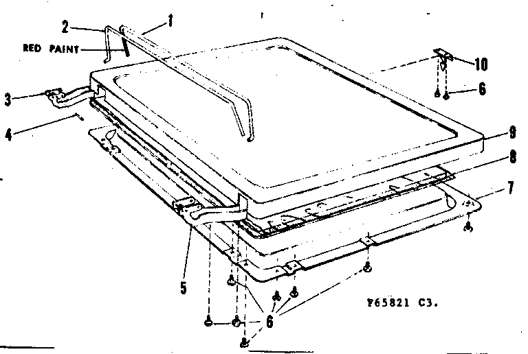 Kenmore 58765821 lid details diagram
