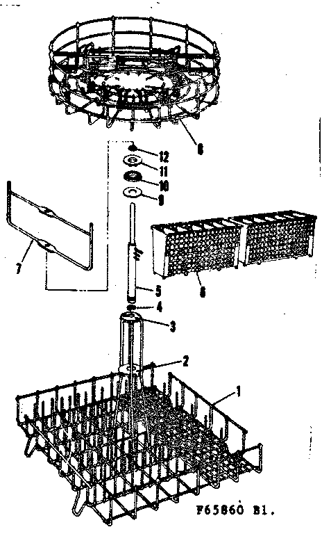 Kenmore 58765950 rack assemblies diagram