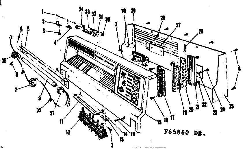 Kenmore 58765950 console details diagram