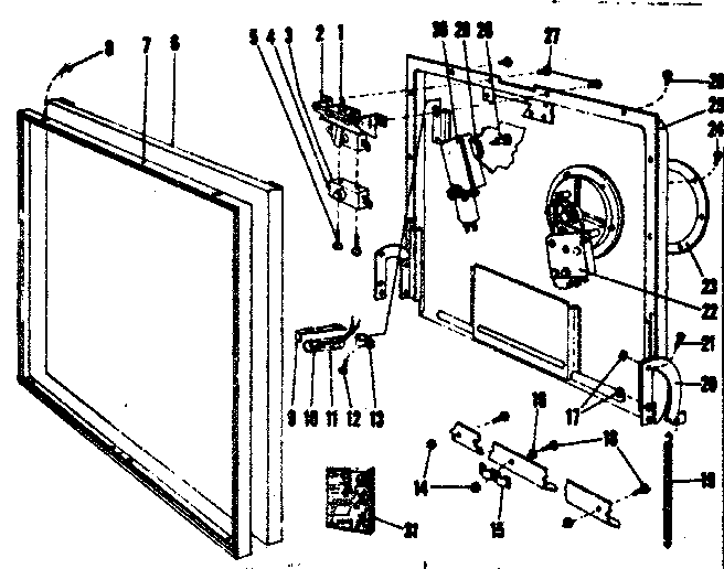 Kenmore 58765880 door details diagram