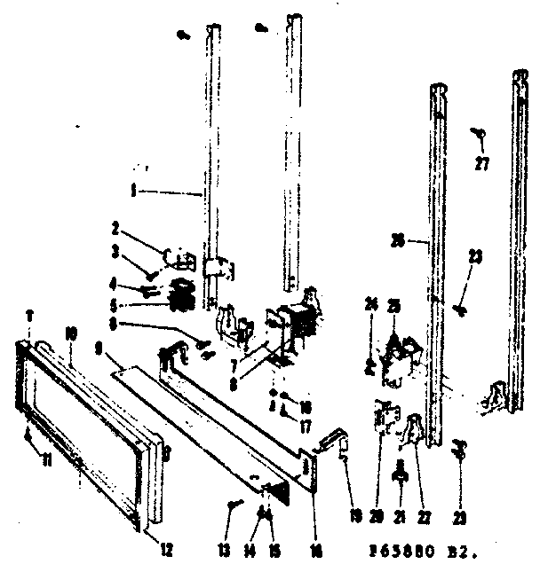 Kenmore 58765880 frame details diagram