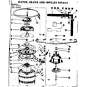 Kenmore 58765910 motor, heater and impeller details diagram