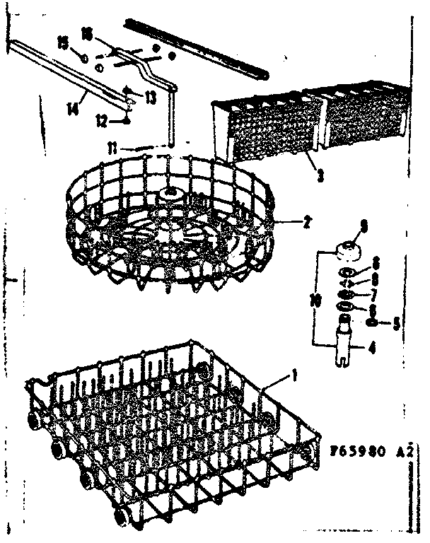 Kenmore 58765980 rack details diagram
