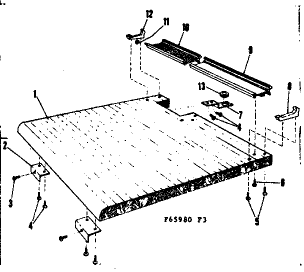 Kenmore 58765980 top details diagram