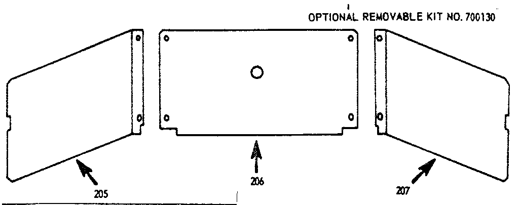 Kenmore 1037546640 optional removable kit no. 700130 diagram