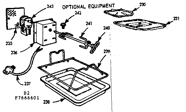 Kenmore 1037666646 optional equipment diagram
