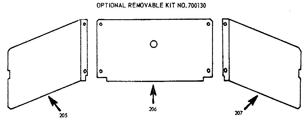 Kenmore 1039356600 optional removable kit no.700130 diagram