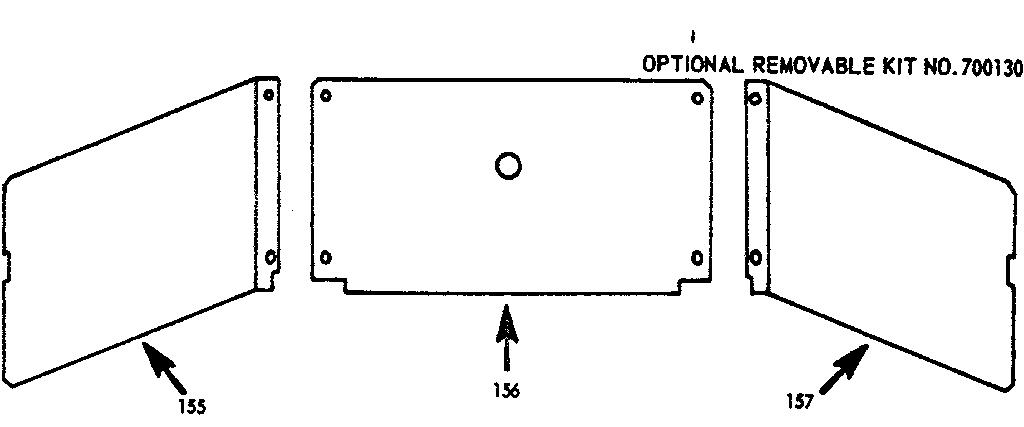 Kenmore 1037316601 optional removable kit no. 700130 diagram