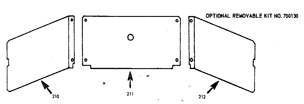 Kenmore 1037446601 optional removable kit no. 700130 diagram