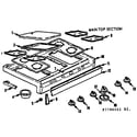 Kenmore 1037786606 maintop section diagram