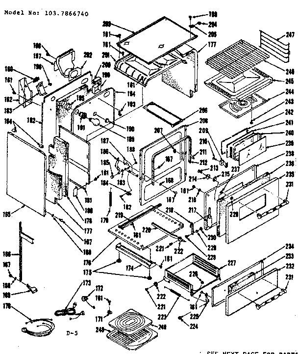 Kenmore 1037866740 lower body section diagram