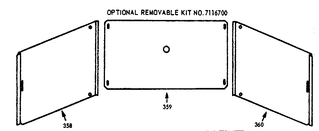 Kenmore 1037866740 optional removable kit no. 7116700 diagram