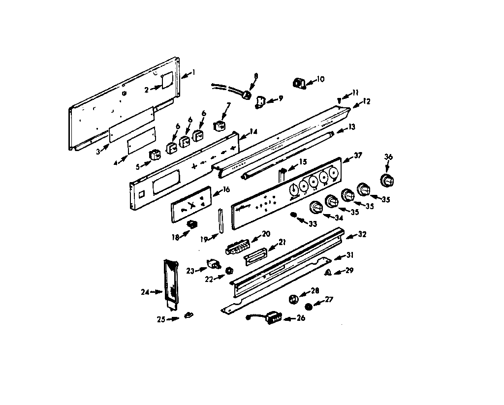 Kenmore 1039466690 backguard section diagram