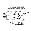 Kenmore 1039466690 optional equipment, rotisserie kit no. 9106700 diagram