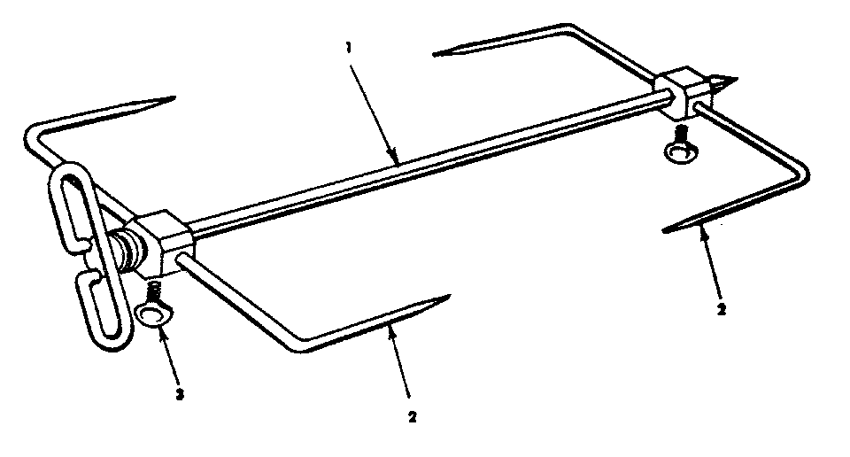 Kenmore 1554546641 rotisserie accessory package diagram