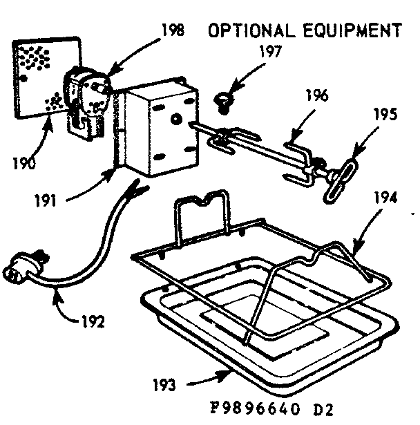 Kenmore 1039896640 optional equipment diagram