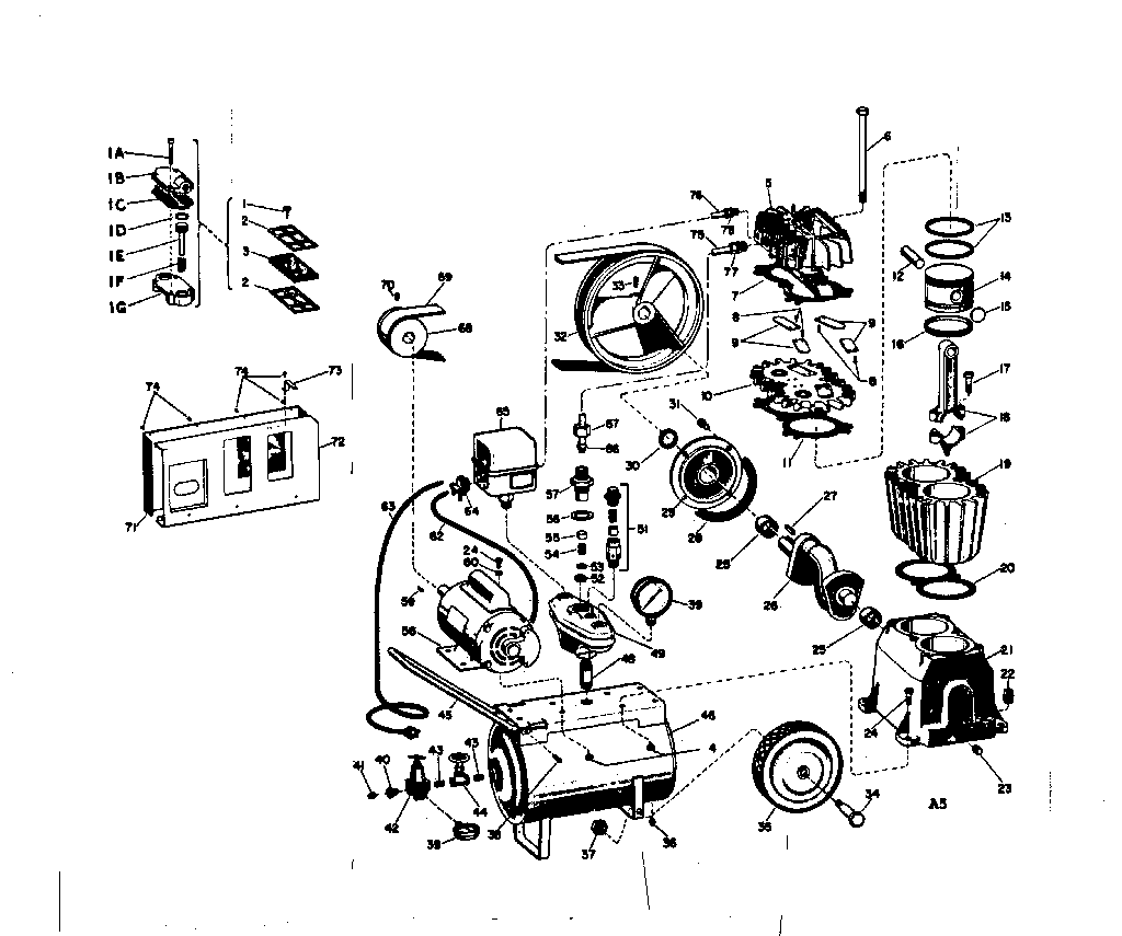 Craftsman 106152060 replacement parts diagram