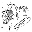 Craftsman 91760058 engine / chain and guide bar diagram